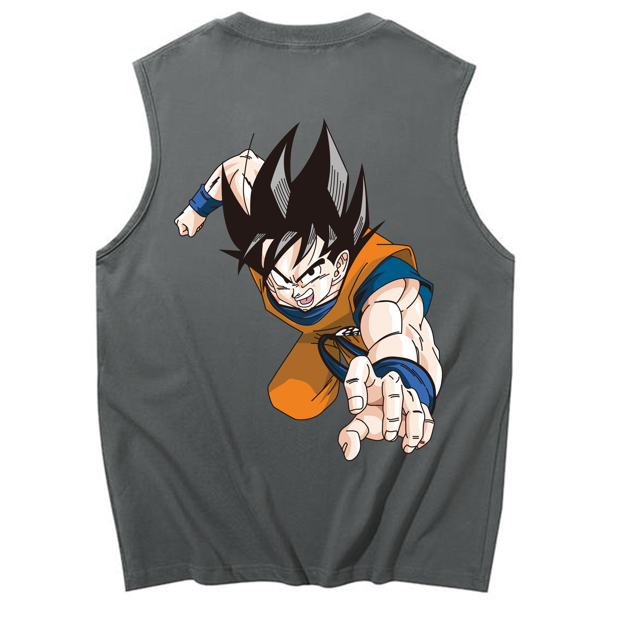 （画像用） ドラゴンボール 孫悟空（そん ごくう）Son Goku カカロット DRAGON BALL Kakarotto コットン100％タンクトップ（背面プリント）